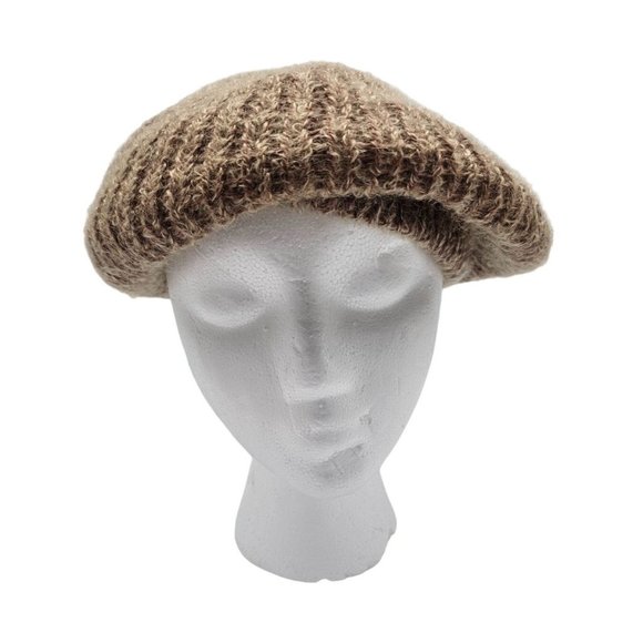 Vintage Accessories - Mohair Knit wool desert beret winter hat